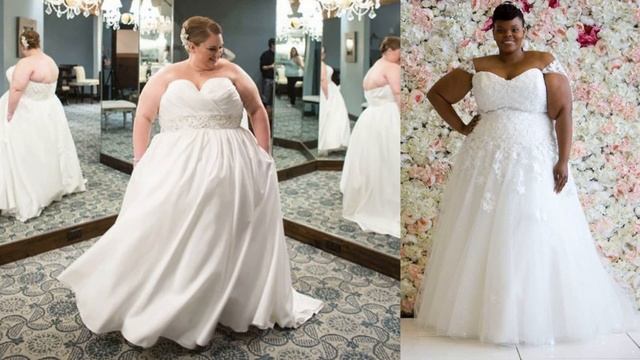 Свадебное платье для полных девушек. Свадебное платье для полной невесты. Подборка фотографий. смотреть онлайн