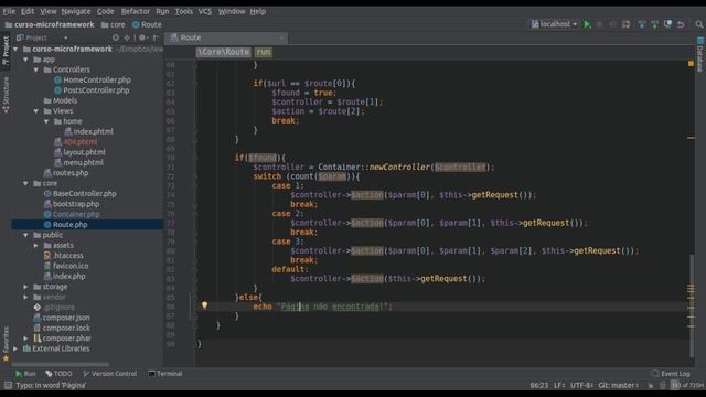 #16 Curso PHP Micro Framework do zero - Criando pagina de erro 404 смотреть онлайн