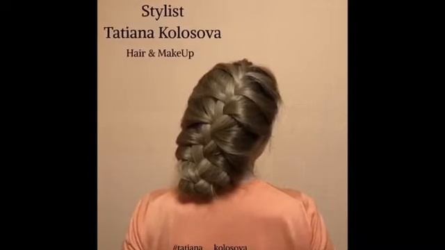 Вечерняя прическа на основе кос от стилиста Татьяны Колосовой смотреть онлайн