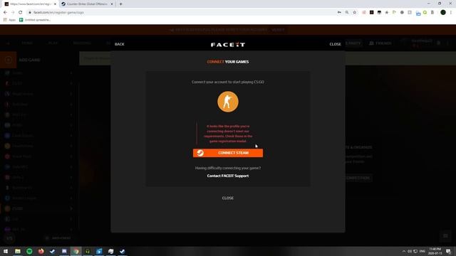 How to connect CSGO to FACEIT and FIX REQUIREMENTS ERROR смотреть онлайн