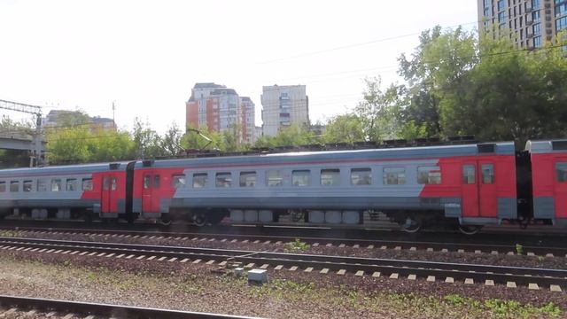 Электропоезд ЭД4М-0335 перегон Москва Пасс. Курская-Карачарово 7.09.2020 смотреть онлайн