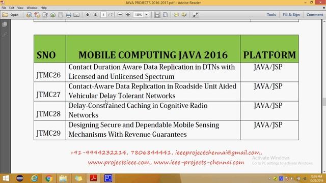 IEEE PROJECTS 2016 TITLE LIST | JAVA MOBILE COMPUTING | IEEE PROJECTS 2017 смотреть онлайн
