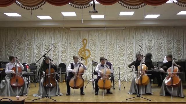 Э. Градески регтайм "Мороженое", ансамбль виолончелистов "Bel Cello" смотреть онлайн