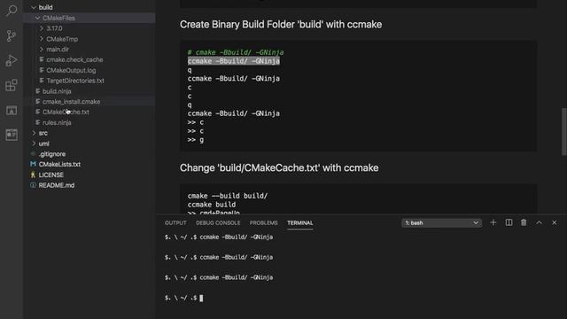 Hello, ccmake! 'CMake' Tool 'ccmake' "basic_103" смотреть онлайн