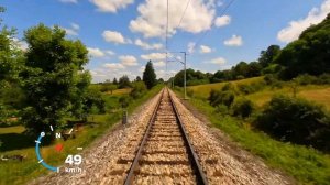 Cab ride Ogulin - Karlovac (Croatian Railways) - train drivers view in 4K