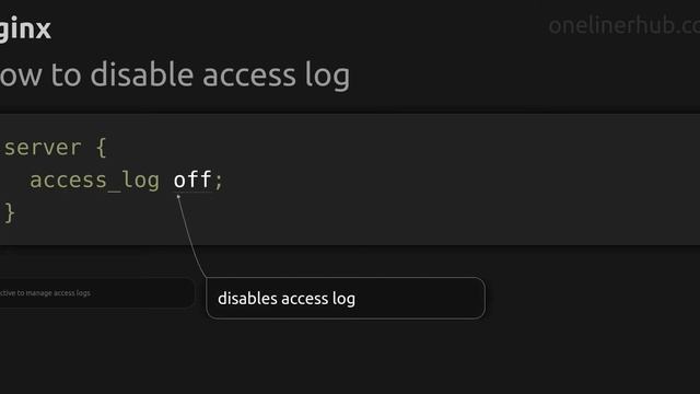 How to disable access log смотреть онлайн