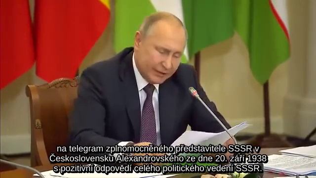 Vystoupení V.V.Putina Ke Vzniku Druhé Světové Války. Unikátní Archivní Dokumenty