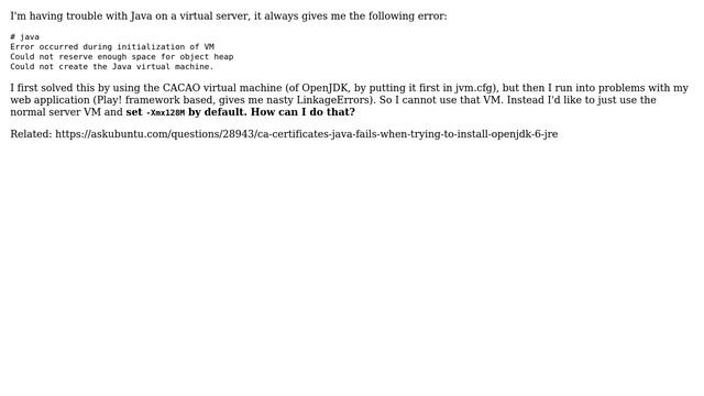 Java JRE: Setting default heap size смотреть онлайн