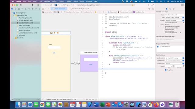 13. popOver en iOS смотреть онлайн