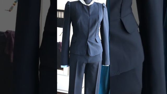 Chic office style: Women’s lightweight wool suits, Ipekyol suit, add a pearl necklace смотреть онлайн