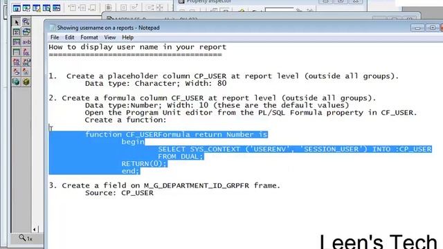 Oracle Reports 10g Tutorial in Bangla: Display user name in your report смотреть онлайн