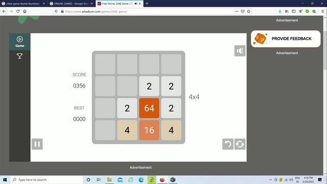 ONLINE GAME 2048 смотреть онлайн