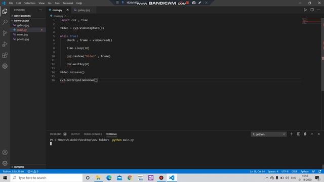 how to control webcam with python opencv | Python to AI ML and Data Science| Code with Lakshit#94 смотреть онлайн