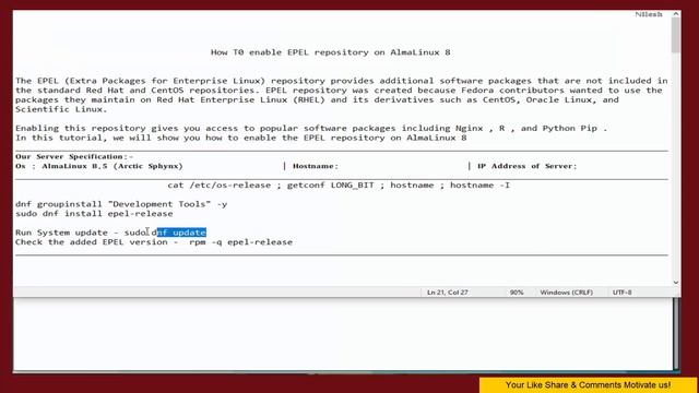 How To Enable EPEL Repository on AlmaLinux 8 смотреть онлайн