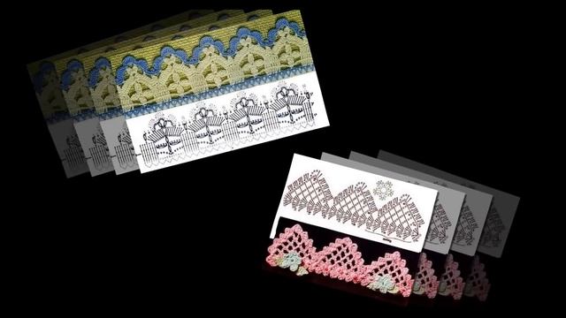 Ажурная кайма крючком. Коллекция узоров и схемы. смотреть онлайн