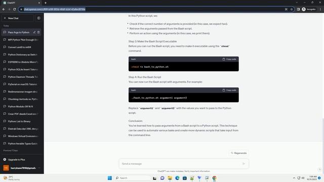 Pass arguments to python from bash script смотреть онлайн