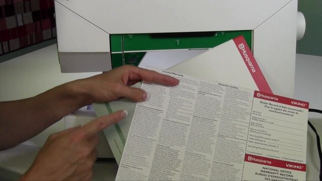 Husqvarna Viking Jade 20 6 Warranty & Manual смотреть онлайн