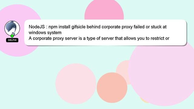 NodeJS : npm install gifsicle behind corporate proxy failed or stuck at windows system смотреть онлайн