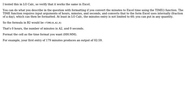 Convert Number Of Minutes To Time In Excel Hh:mm Format (3 Solutions!!)