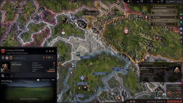 Negotiating With The Liege - Bold Bavarians - Let's Play Crusader Kings 3 - 23 смотреть онлайн