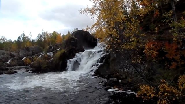 Водопад (возле г. Никель, Норвежская граница) смотреть онлайн