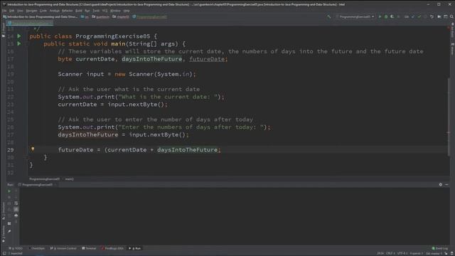 Intro to Java Chapter 03 Exercise 05 - Find Future Dates смотреть онлайн