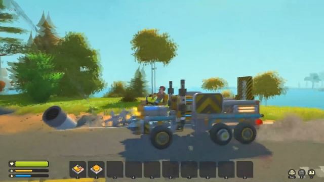 Откусили ПОЛОВИНУ машины ✦Scrap Mechanic✦ #9 смотреть онлайн