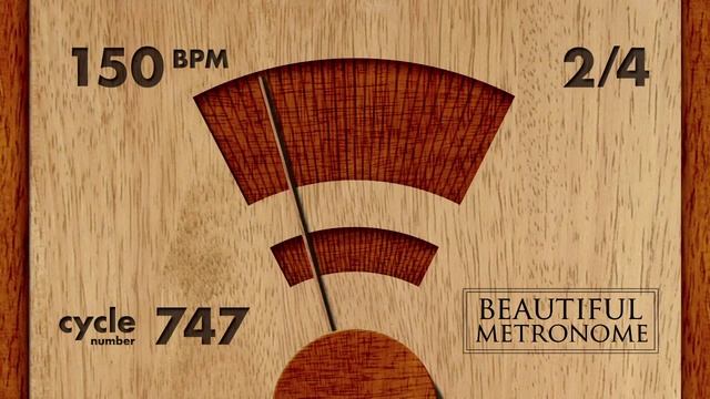 150 BPM 2/4 Wood Metronome HD смотреть онлайн