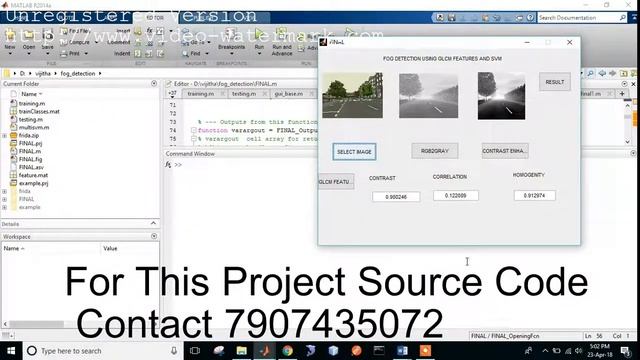 Fog detection using GLCM based features and SVM demo video Matlab смотреть онлайн