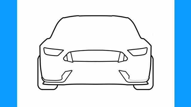 How to draw a FORD MUSTANG SHELBY GT350R easy / drawing ford Shelby gt350 2016 step by step смотреть онлайн