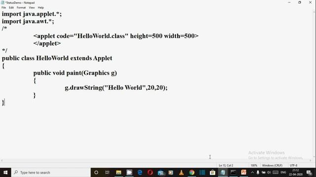 Applet Status Bar & Dynamic Content in Java (हिंदी में) смотреть онлайн