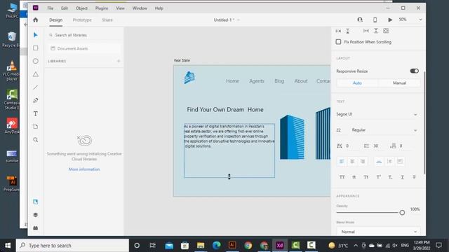 Real Estate landing Page UI Design in Adobe XD 2022 смотреть онлайн