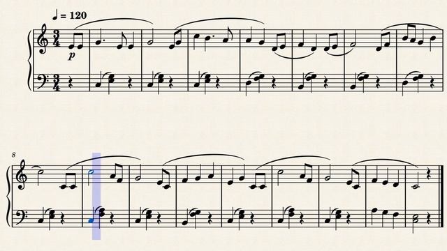 "Колыбельная" - И. Брамс (easy piano) смотреть онлайн