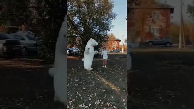 Слезы радости от поздравления родителей с участием Белого мишки. смотреть онлайн