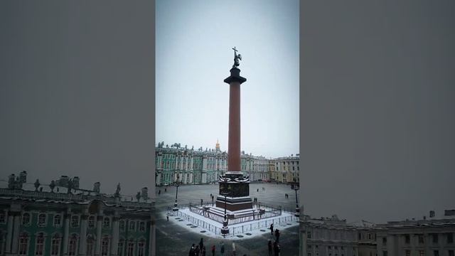 Александровская колонна и Эрмитаж - Съемка с Воздуха На Коптер DJI Mini 3 Pro