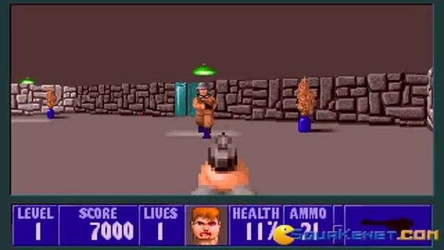 Wolfenstein 3D Gameplay (PC Game, 1992)