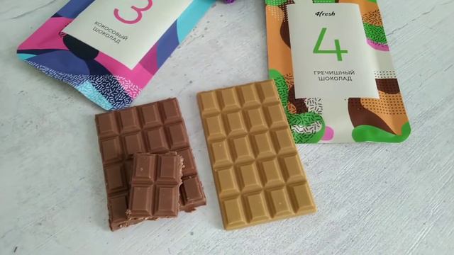 НАТУРАЛЬНЫЙ шоколад Кокосовый 3 и гречишный 4 4FRESH. смотреть онлайн