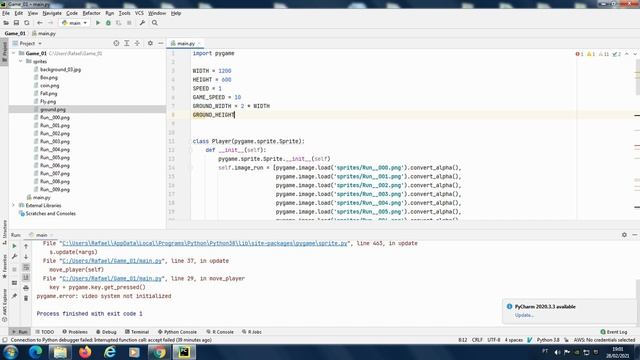 CRIANDO UM JOGO EM PYTHON DO ZERO #01 смотреть онлайн