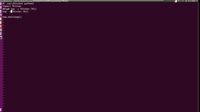 python2 gui programming tkinter bug hunting 'module' object has no attribute 'TK' смотреть онлайн