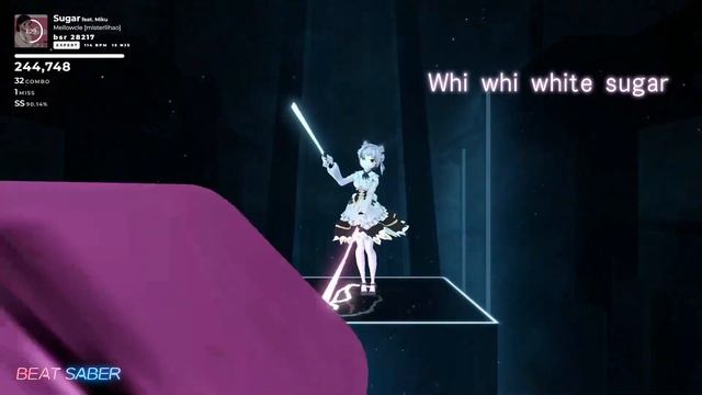【BeatSaber】Sugar / めろくる Feat.初音ミク【低スペックPCとOculus Quest 2だけでトラッキング】