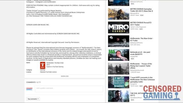 Censorship In Wolfenstein II: The New Colossus смотреть онлайн