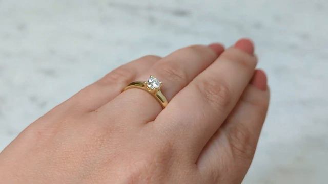 0.5 CT Round Solitaire Ring, Brilliant Round Moissanite, Sustainably Created Engagement Ring смотреть онлайн