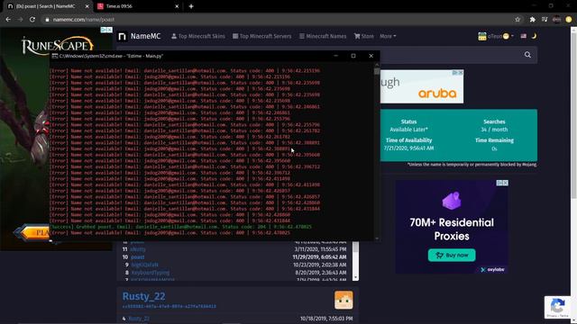 Estime 3.1 | Minecraft Name Sniper Demonstration