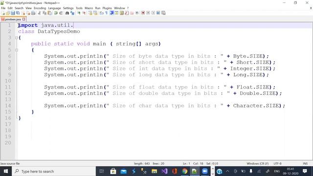 Primitive Data Types in Java смотреть онлайн