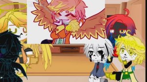 Реакция Найтмера, Киллера, СД!Дрима, Дрима и Эррора на " Two enter one leaves"meme