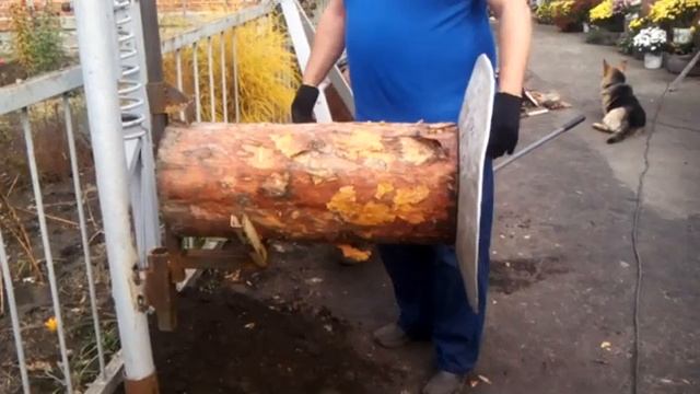 Дровокол и козелок для распиловки дров два в одном. (Wood splitter and woodcutter tragus two in one смотреть онлайн