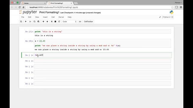 Print Formatting Strings and Floating Point Numbers смотреть онлайн