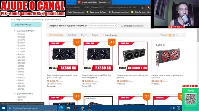 Desabouuuu Um Monte de Placa de Vídeo RTX e Placas XT da AMD Nas Lojas do AliExpress. смотреть онлайн