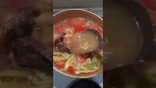 Шурпа, чорба,хашлама или восточный суп в казане. ??