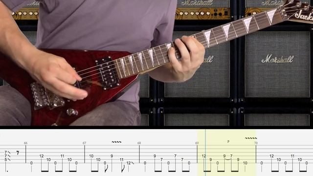 Symphony of Destruction Megadeth Cover | Guitar Tab | Lesson | Tutorial смотреть онлайн